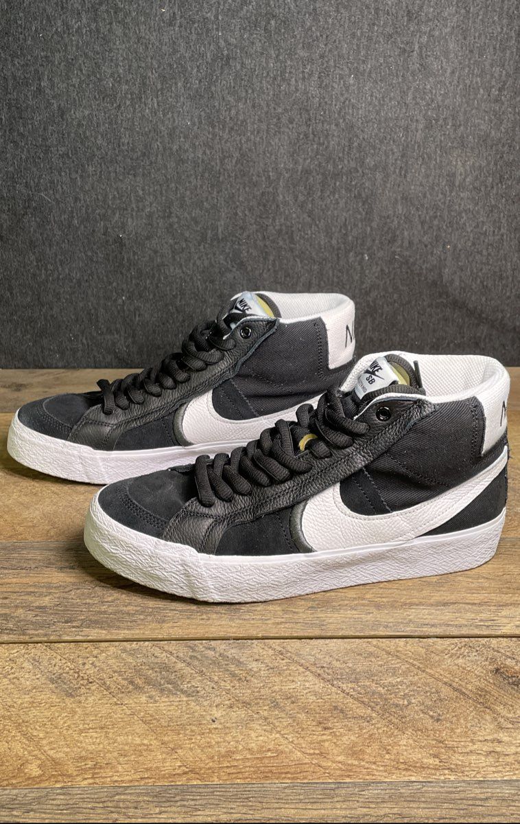 Nike SB Zoom Blazer Mid Premium Plus Black White DR9144-001 Size 8.5