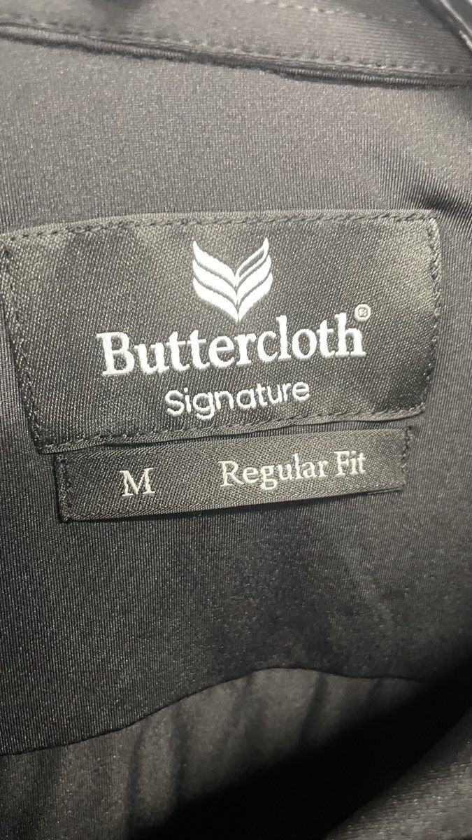 Buttercloth Men's Black Crowd Pleaser Performance Stretch Shirt Sz M NWT