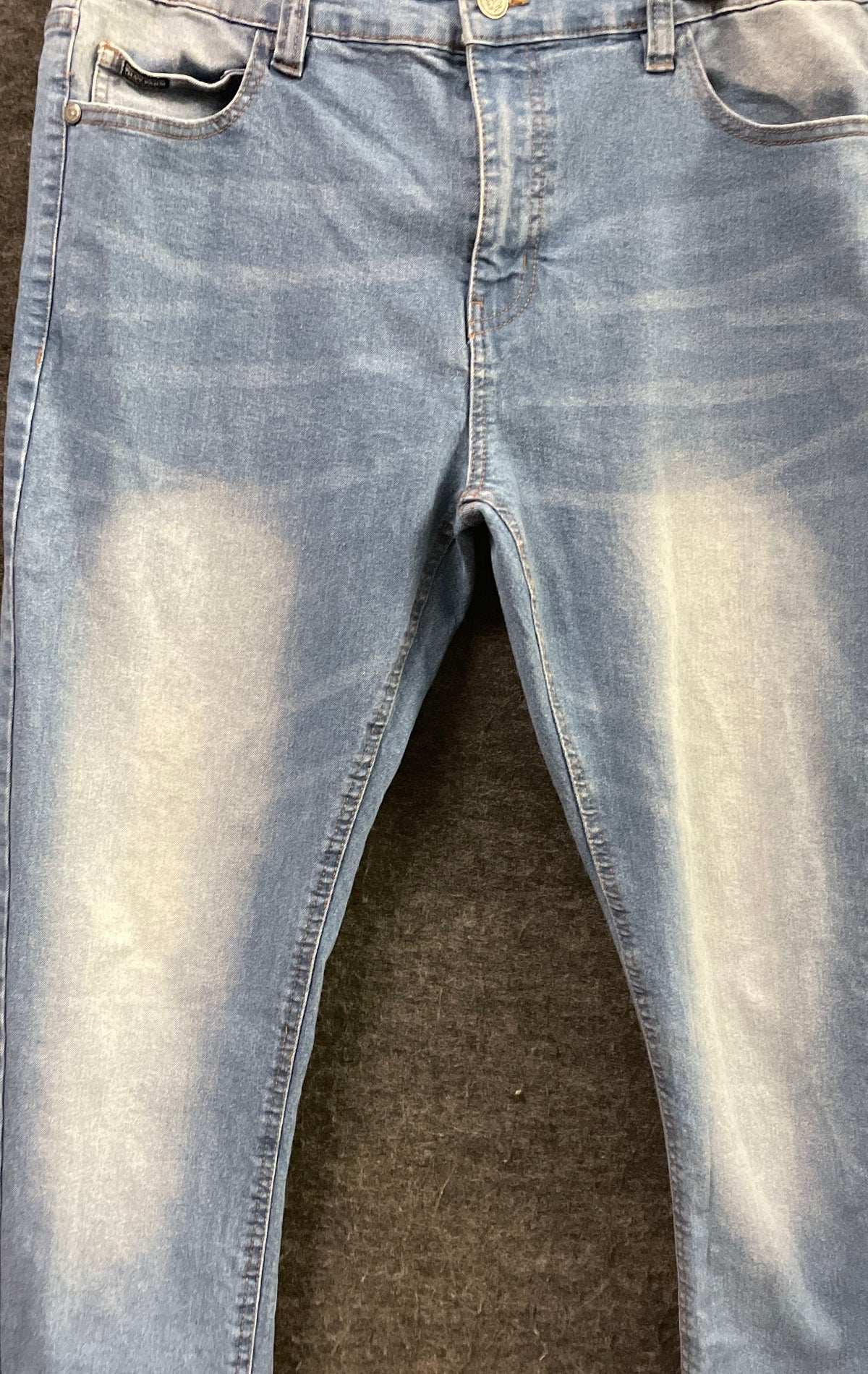 Phat Farm Men's Vintage Y2K Light Wash Skinny Jeans Sandblasted Stretch Sz 36x30
