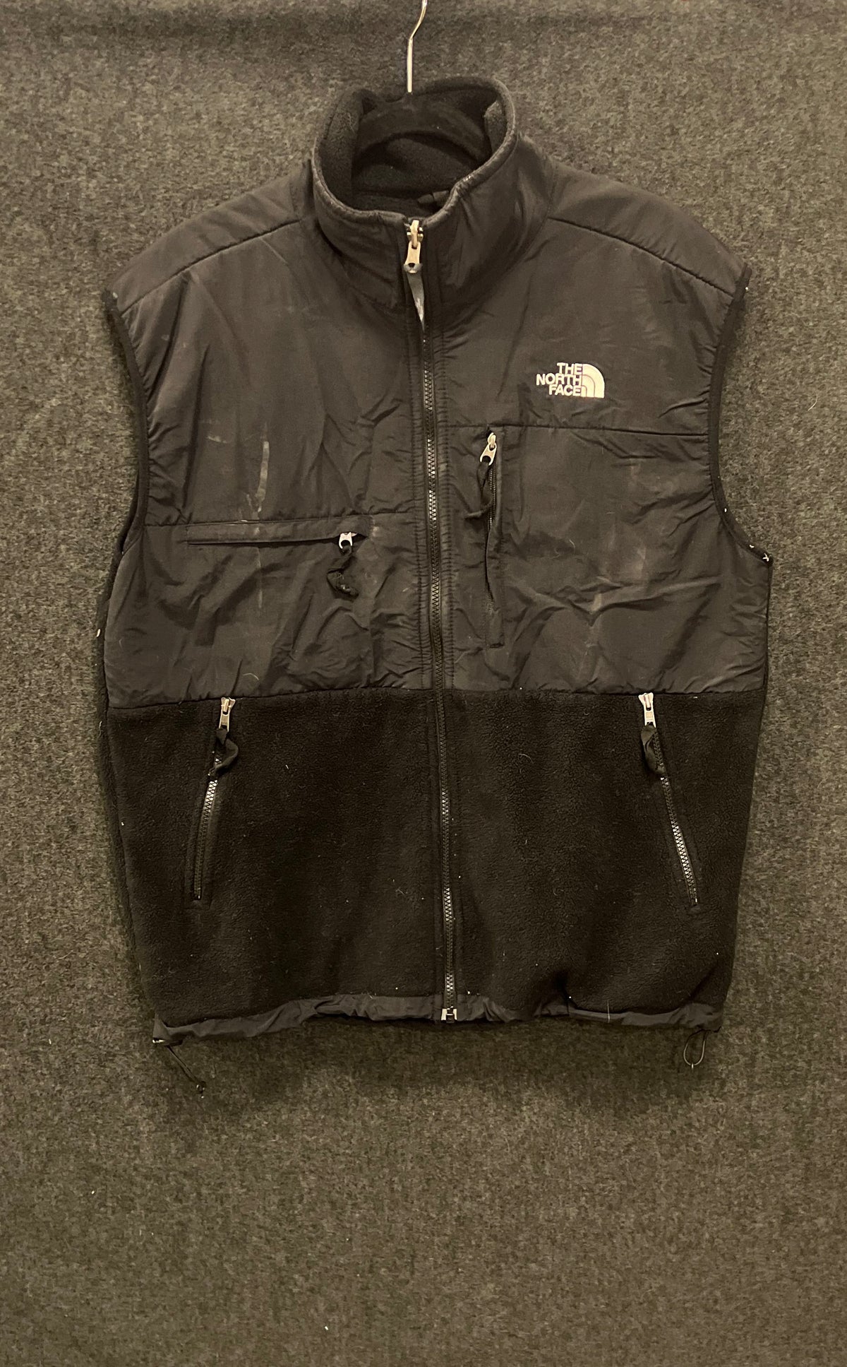 The North Face Men's Denali Fleece Vest Black Full Zip Size L