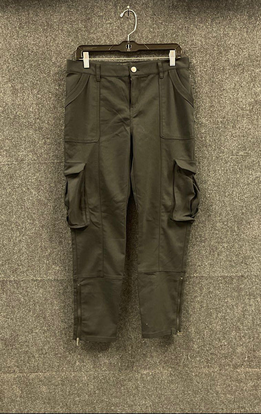 Gabrielle Union Women's Black Utility Cargo Pants Ankle Zipper Stretch Size 6