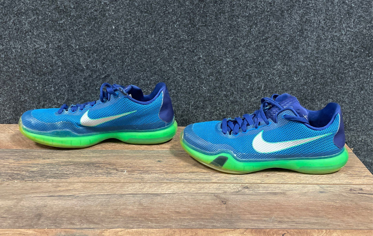 Nike Kobe X 10 GS Blue Lagoon Vapor Green Basketball Sneakers Size 7Y