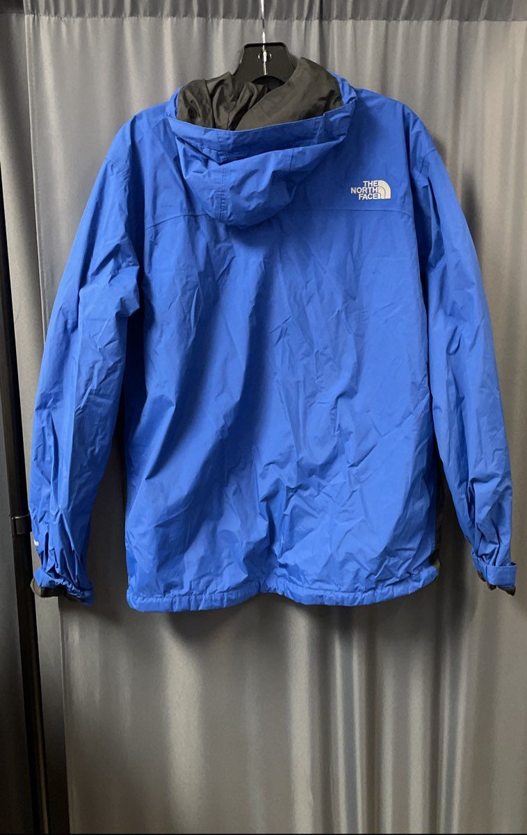 The North Face Men's Blue Windbreaker Jacket Full Zip Hooded Mesh Lined Sz S