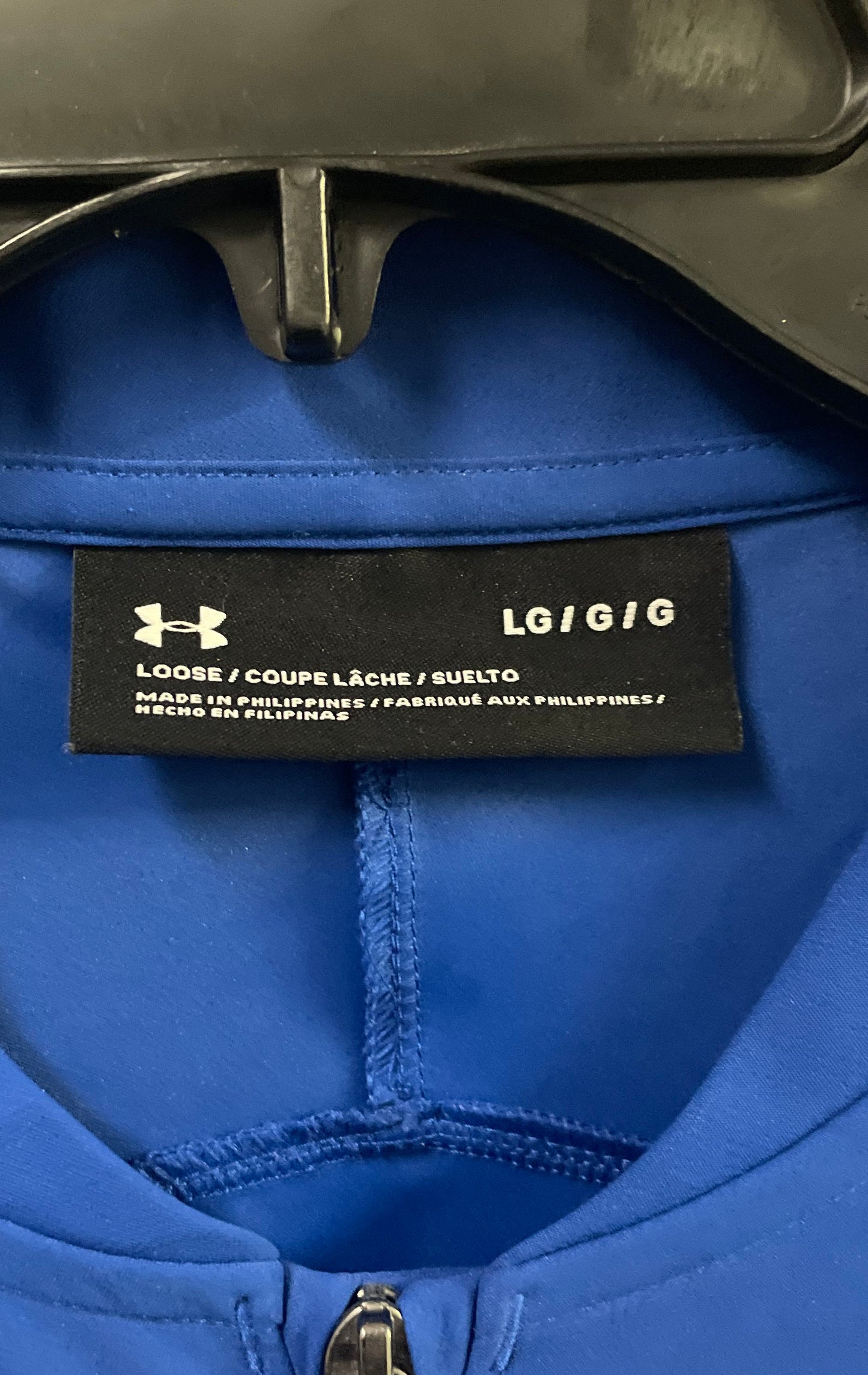 Under Armour Men's Blue UA Storm 1/4 Zip Short Sleeve Pullover Shirt LG NWT
