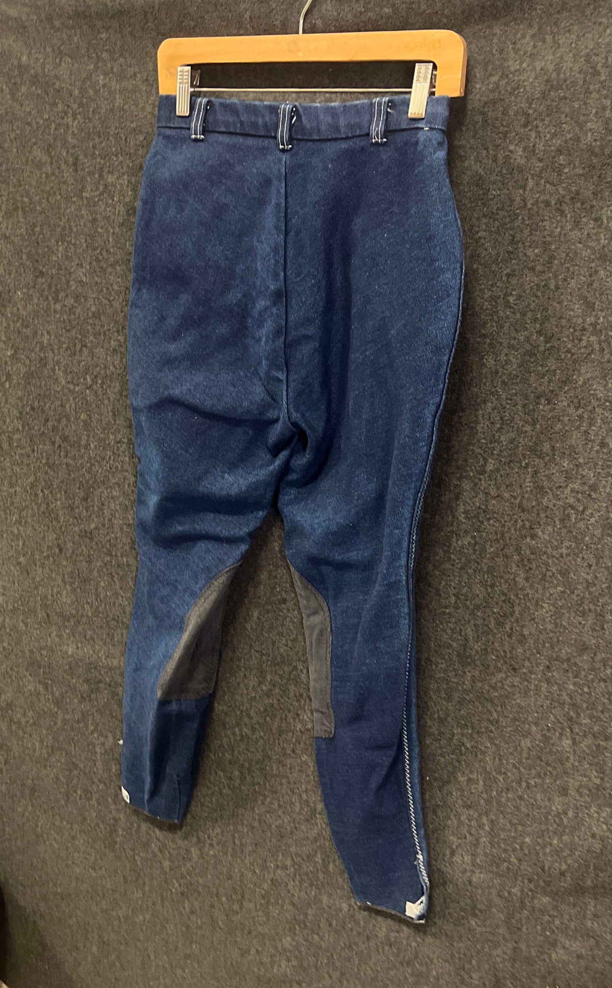 Vintage 90s Devon Aire Women's Zigzag Denim Riding Breeches Equestrian Pants 30L