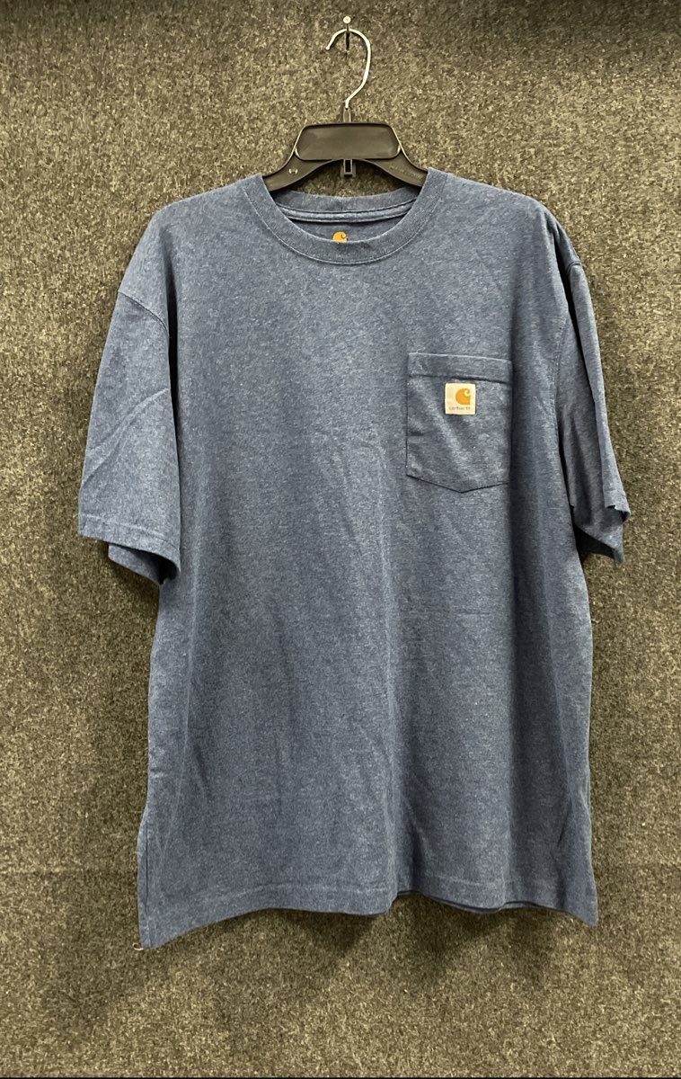 Carhartt Men's Heather Blue Original Fit Short Sleeve Workwear Pocket Tee XL