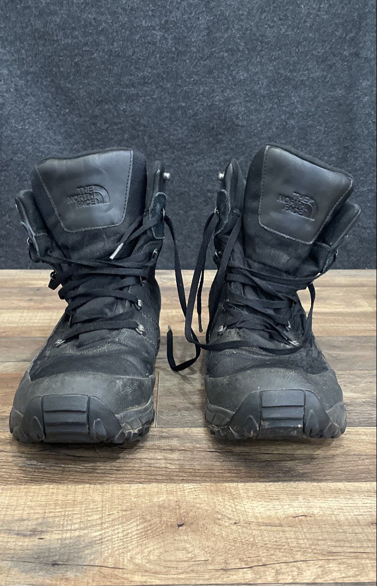 The North Face Chilkat II Black Leather Waterproof Winter Boots Men's Size 13