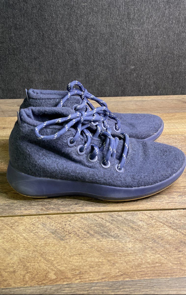 Allbirds Women's Wool Runner-Up Mizzle Navy Blue High Top Sneakers Size 7