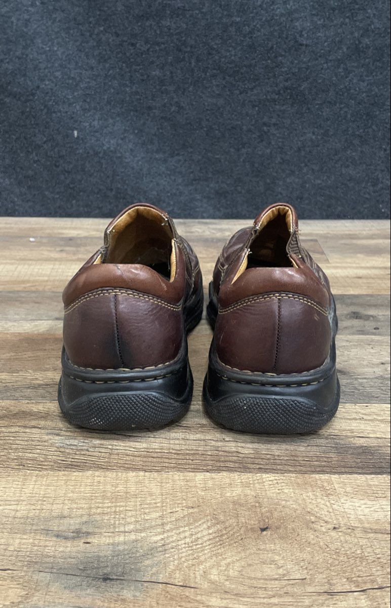 Born B6093 Dark Brown Leather Slip On Dress Shoes Loafers Men's Size 10