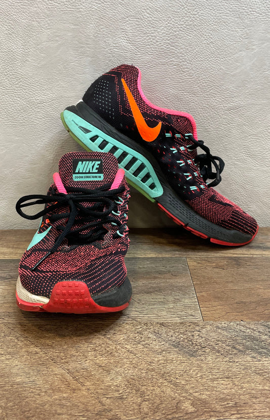 Nike Air Zoom Structure 18 Black Pink Jade Women's Running Shoes Size 6