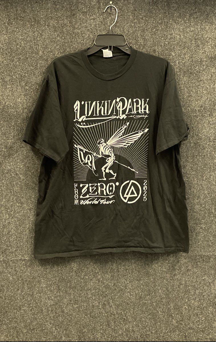 Linkin Park From Zero World Tour 2025 Graphic T-Shirt Black Sz XL