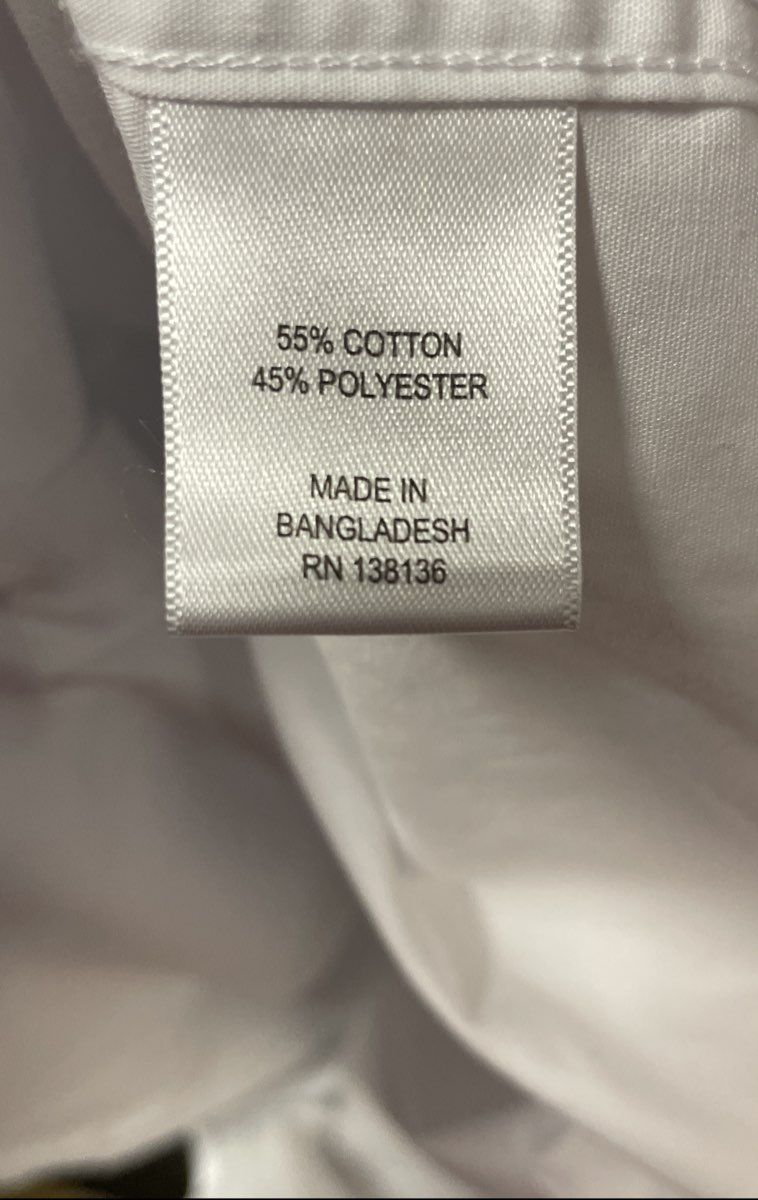The Savile Row Co Men's White Oxford Classic Fit Button Down Shirt Sz M 15-15.5