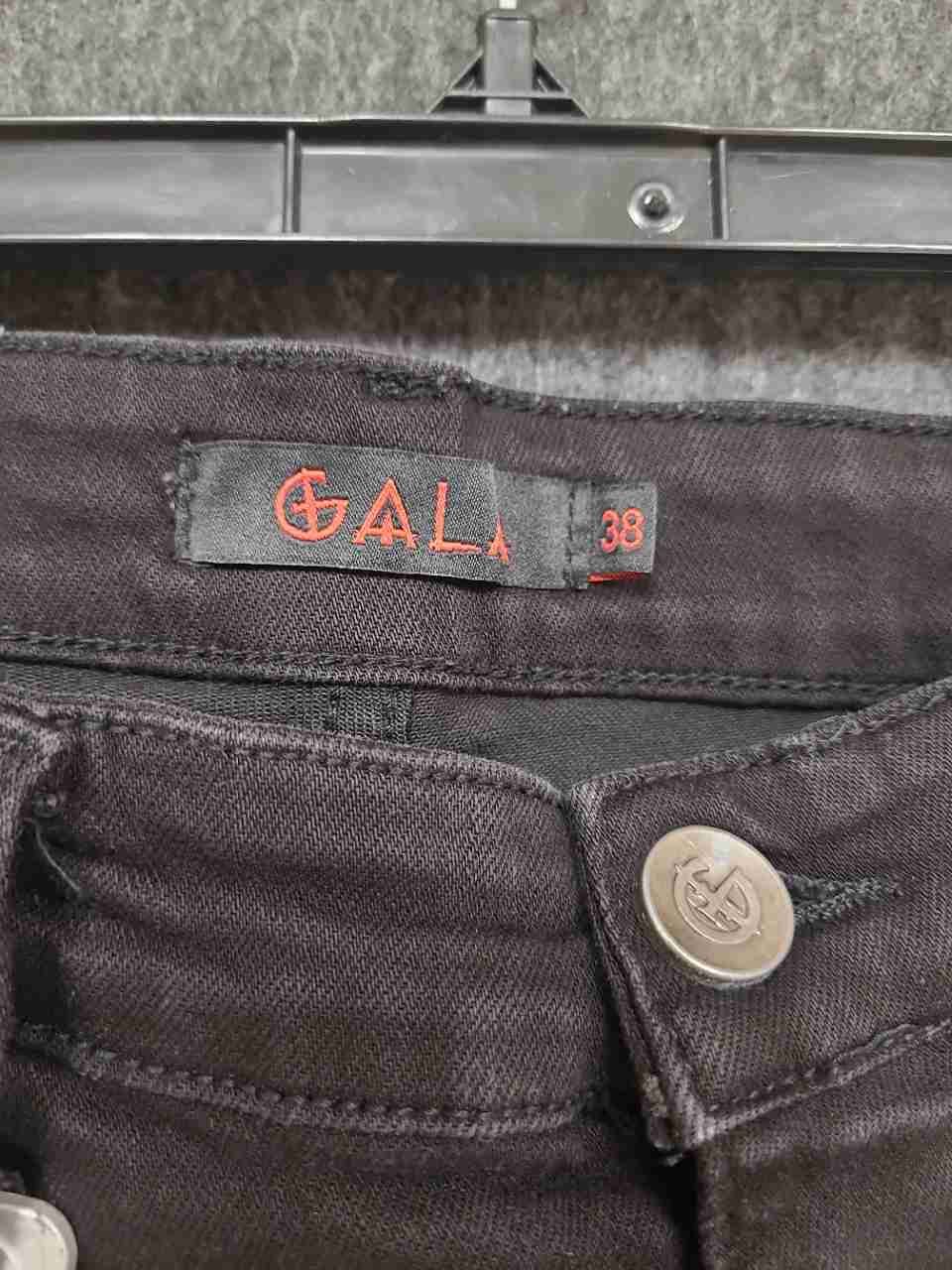 Gala Men's Black Tactical Multi-Pocket Acid Wash Cargo Denim Shorts Size 38