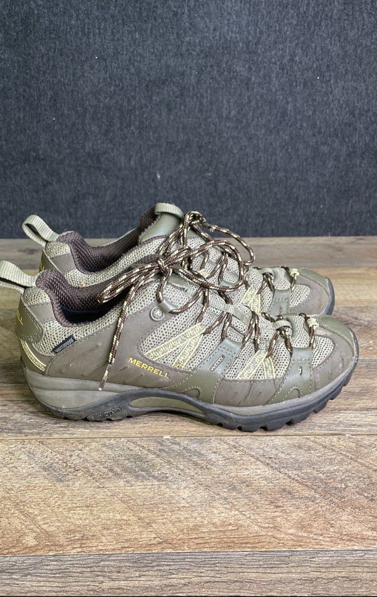 Merrell Siren Sport 2 Brindle Olive Green Waterproof Hiking Shoes Size 7