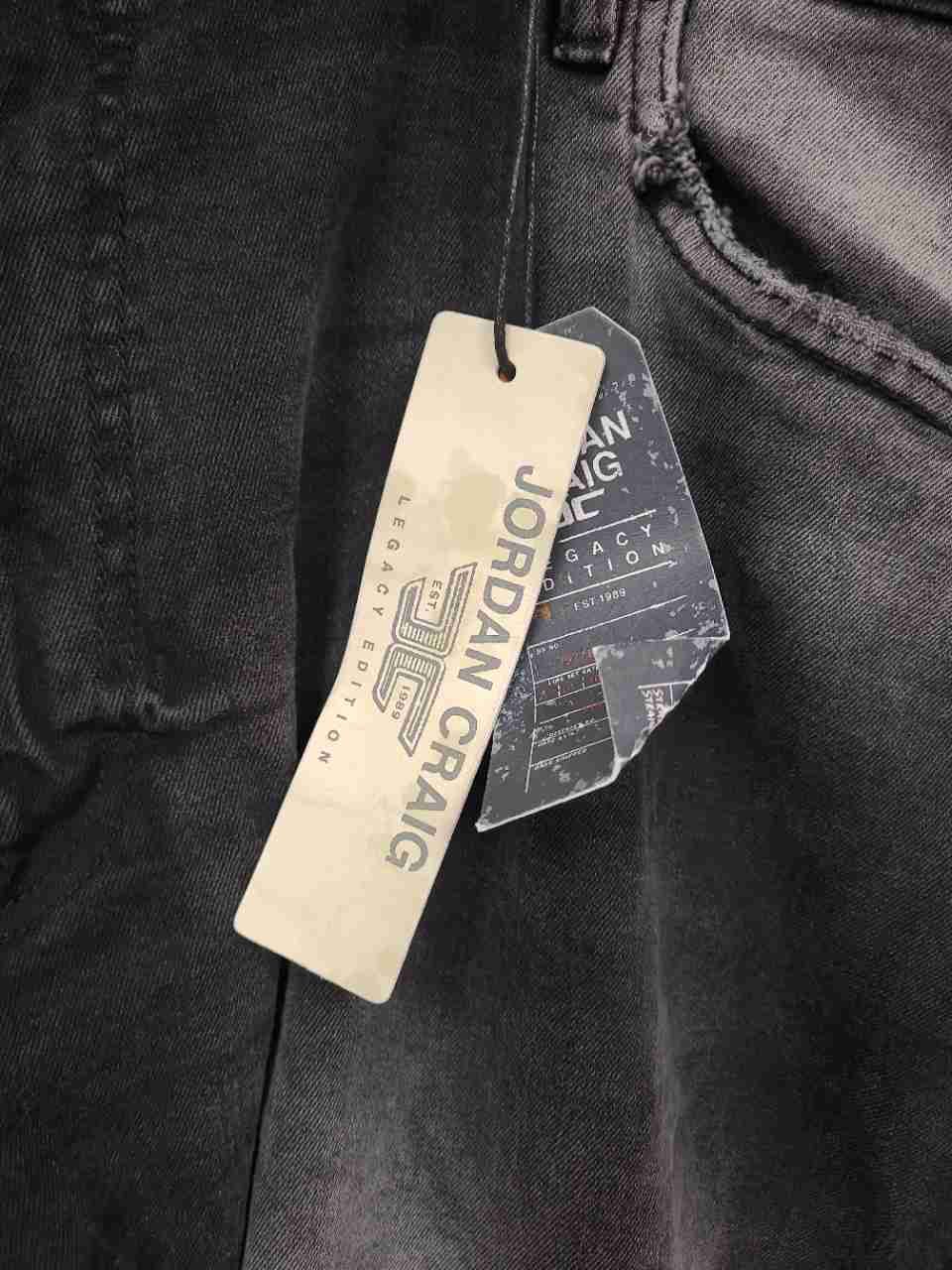 Jordan Craig Men's Collins Jeans Black Gray Acid Wash Distressed Sz 50x32 NWT