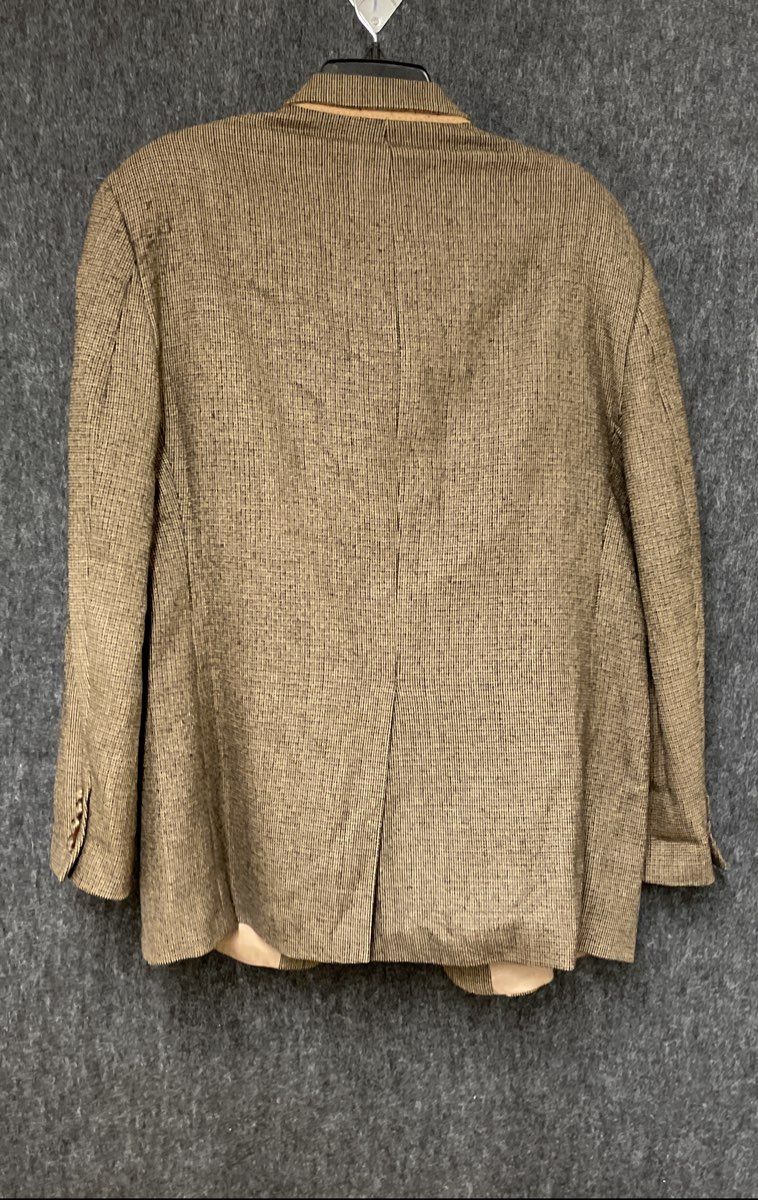 Lauren Ralph Lauren Men's Brown Lambswool Houndstooth Blazer Sport Coat Sz 42R