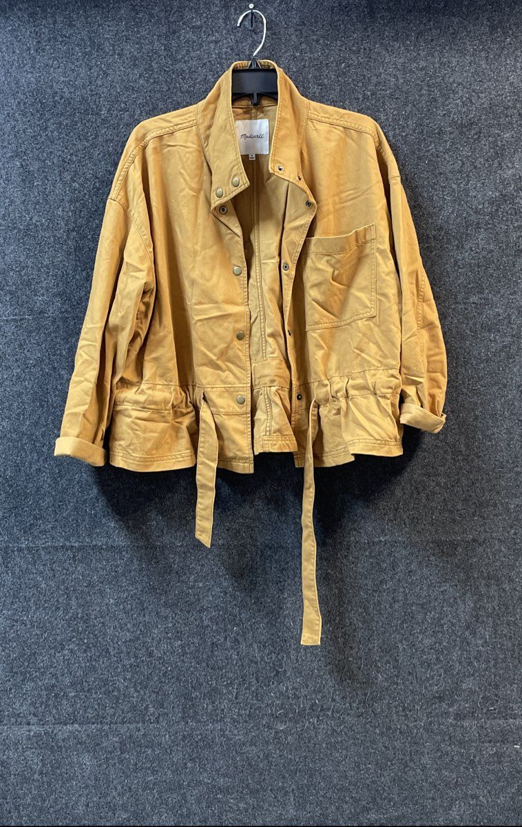 Madewell Women's Ochre Brown Cotton Viscose Utility Field Jacket Sz M
