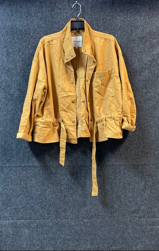 Madewell Women's Ochre Brown Cotton Viscose Utility Field Jacket Sz M