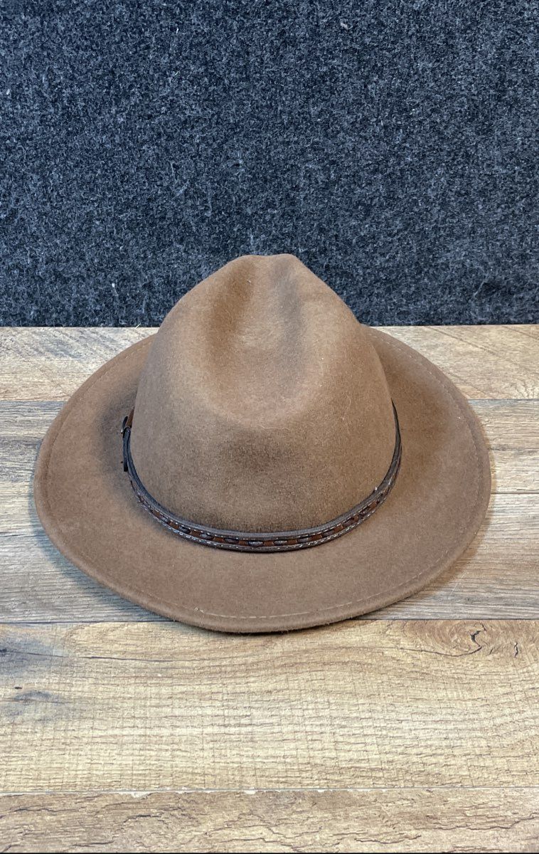 Scala Men's Brown Four Seasons Wool Felt Crushable Water Repellent Fedora Hat