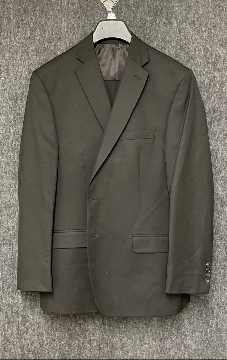 Van Heusen Jacket 44R & Michael Kors Pants 36x32 Men's Black Notch Lapel Suit
