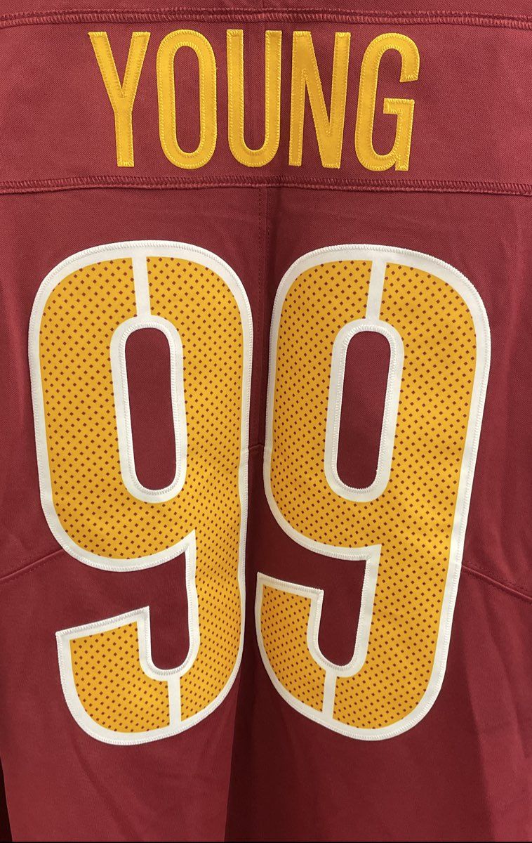Nike Men's Washington Commanders Chase Young #99 Burgundy Jersey Dri-FIT Sz 3XL