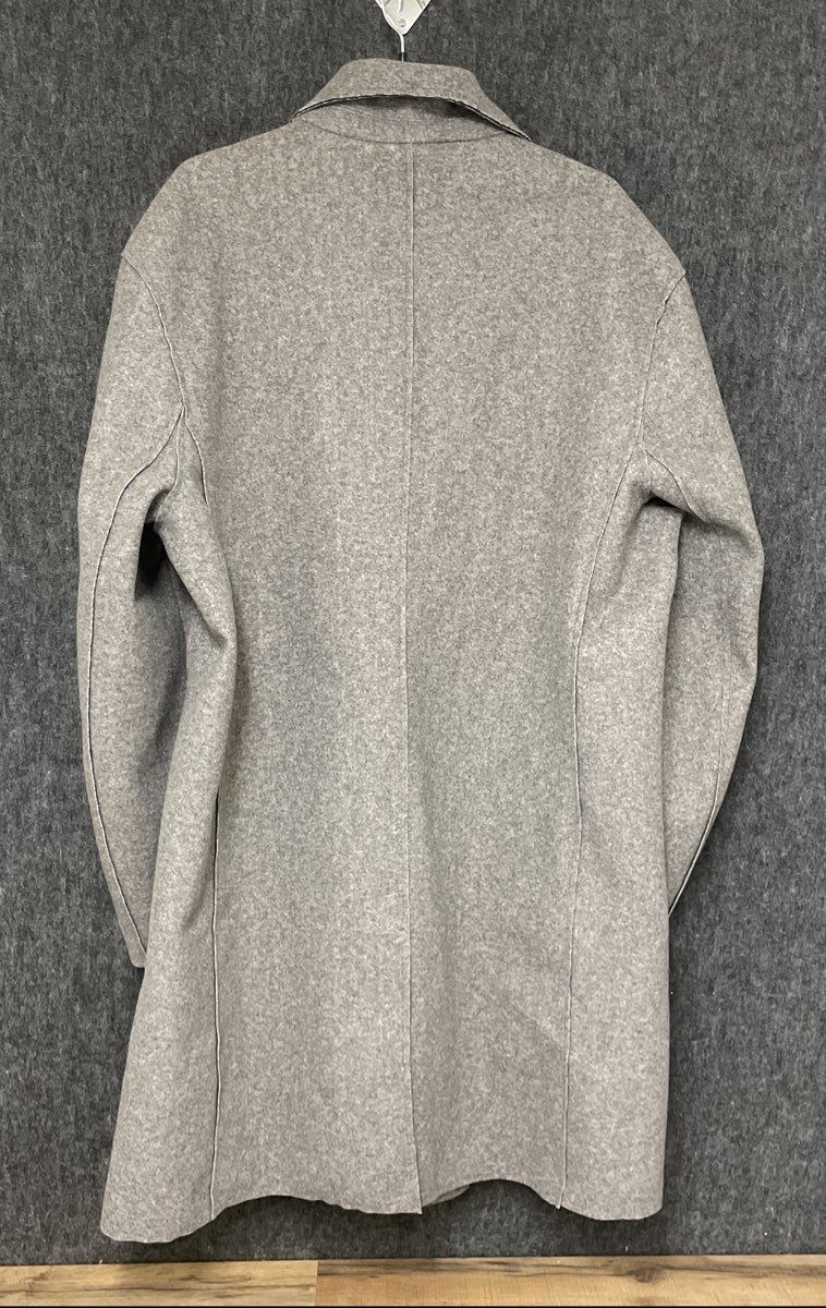 NovaMen Men's Charcoal Gray Double Breasted Peacoat Long Overcoat Sz XL NWT