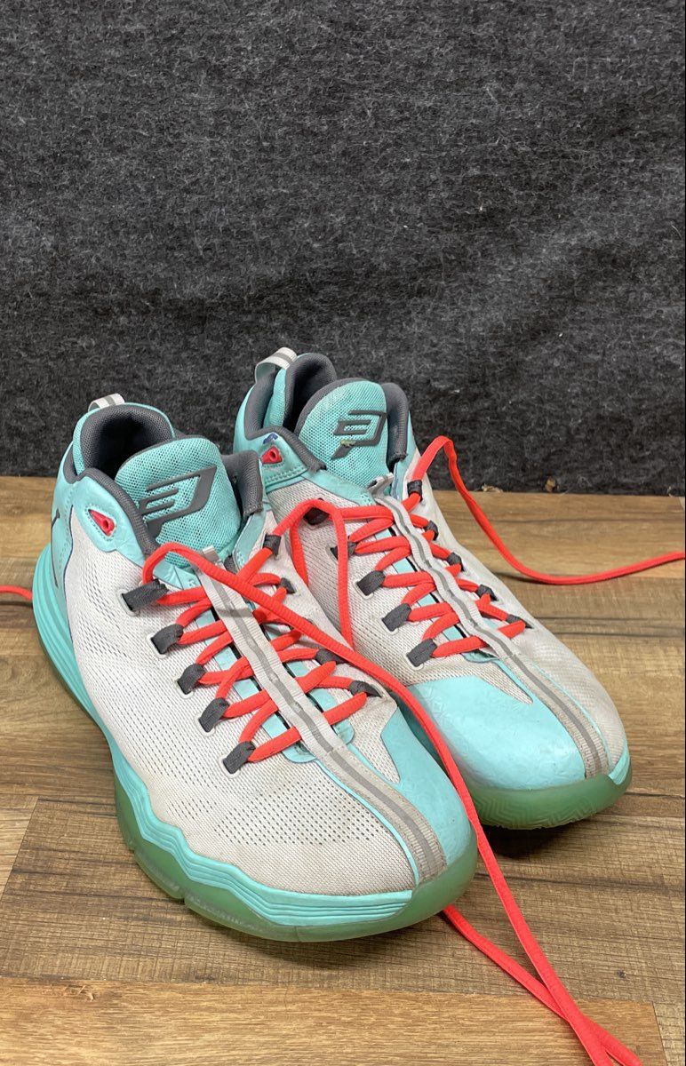 Jordan CP3.IX AE Hyper Turquoise Pure Platinum Basketball Shoes Size 10.5