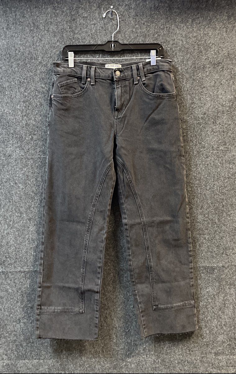 We The Free Women's Black Risk Taker High Rise Straight Leg Jeans Sz 30
