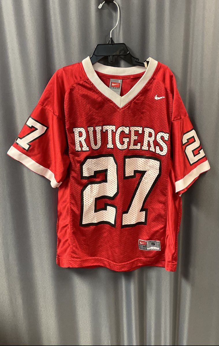 Vintage 2000s Nike Rutgers University Red Football Jersey #27 Sz S