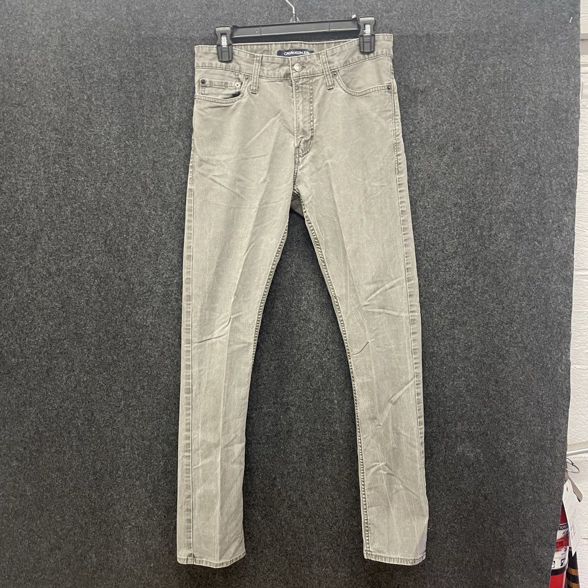 Calvin Klein Jeans Men's Khaki Pants Olive Green Denim Style Sz 29x32