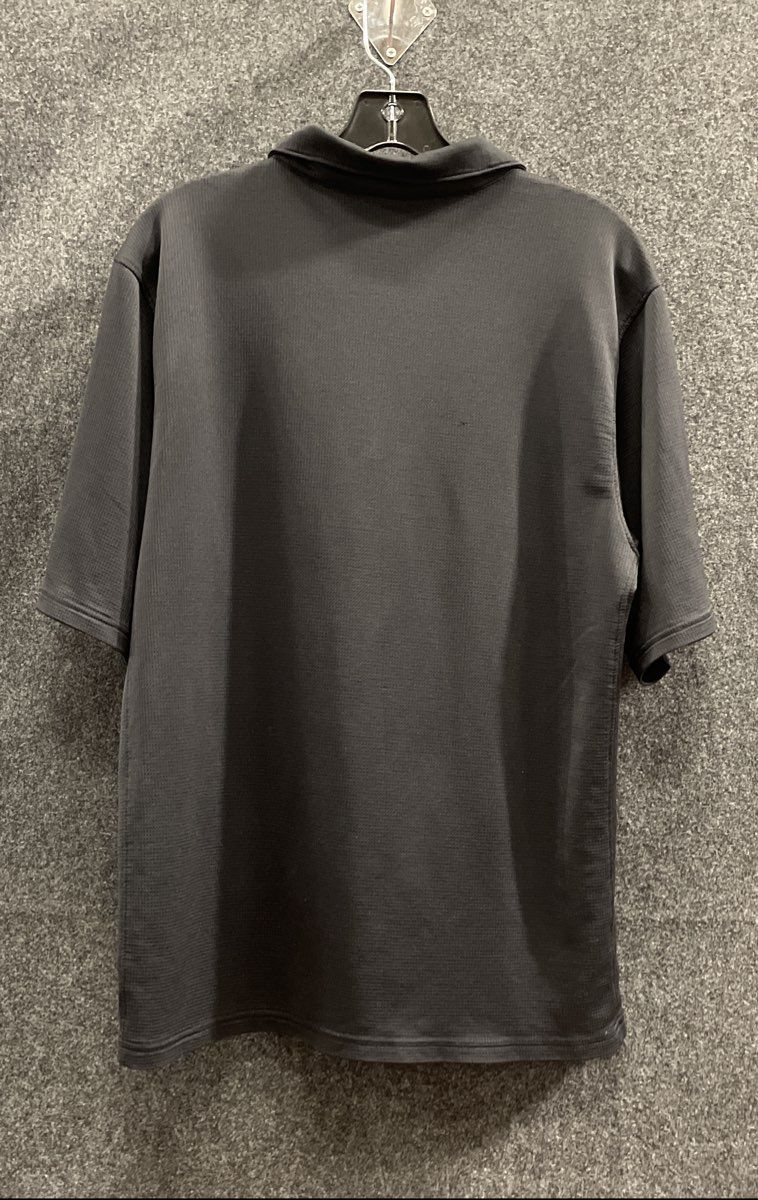 Nike Men's Dri-Fit Black Short Sleeve Textured Athletic Golf Polo Shirt Size L