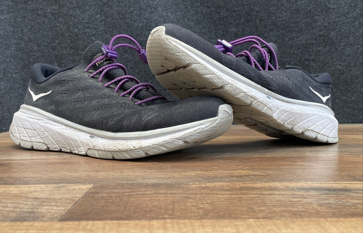 Hoka One One Cavu Black Purple Running Training Sneakers Size 10