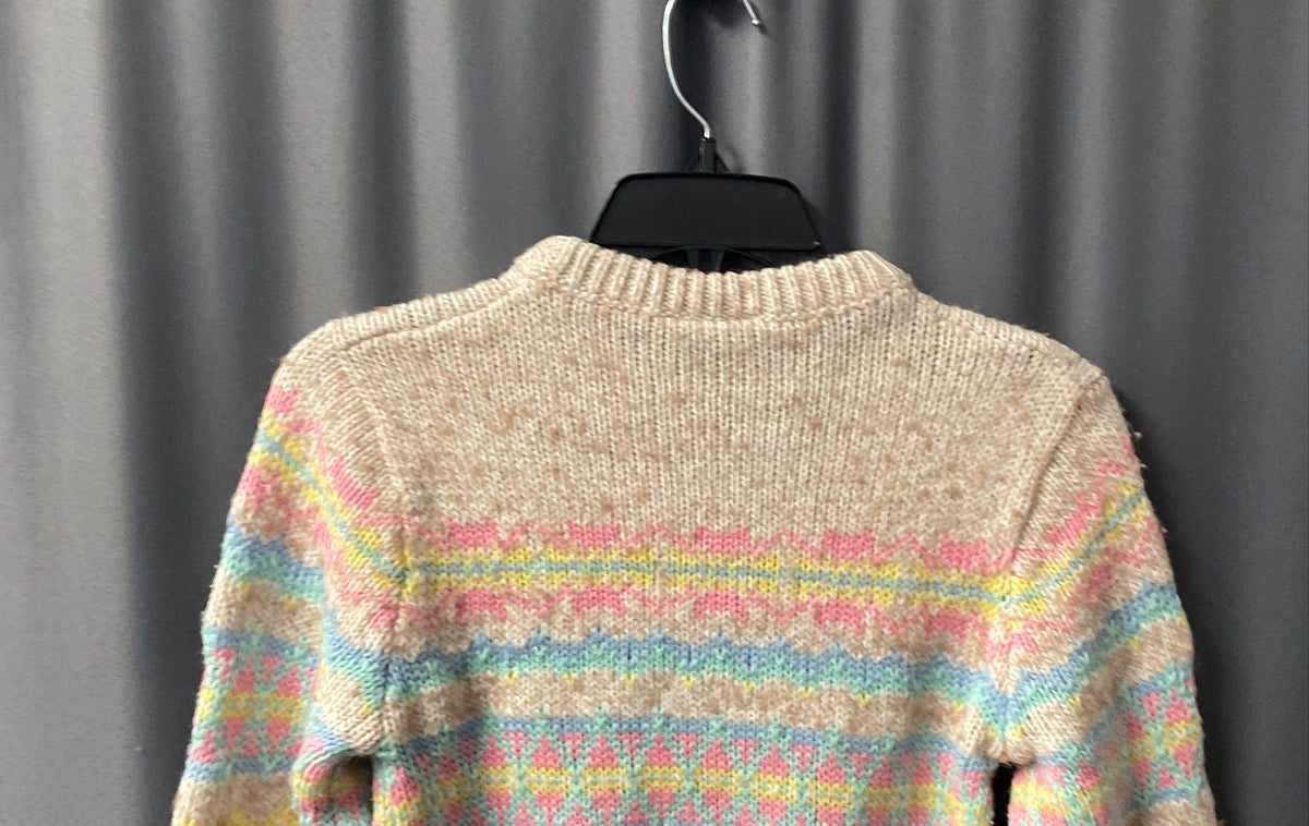 Vintage 90s Cherry Stix Women's Pastel Fair Isle Wool Blend Sweater Sz M