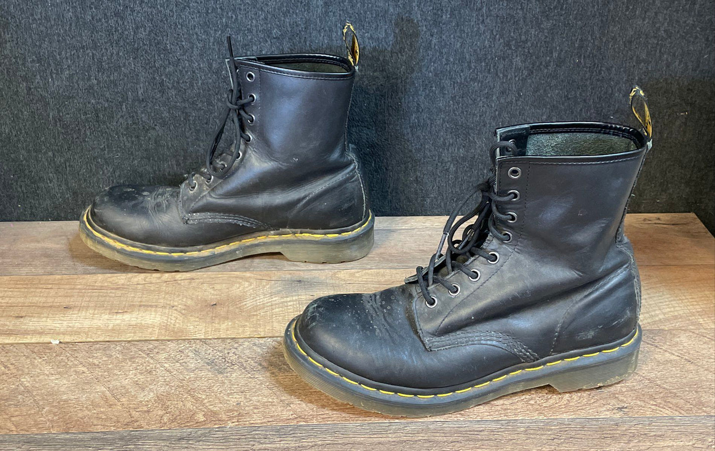 Dr. Martens 1460 Black Smooth Leather 8-Eye Boots Women's Size 10