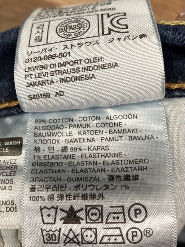 Levi's Men's 505 Regular Fit Straight Leg Jeans Blue Denim W38 L32