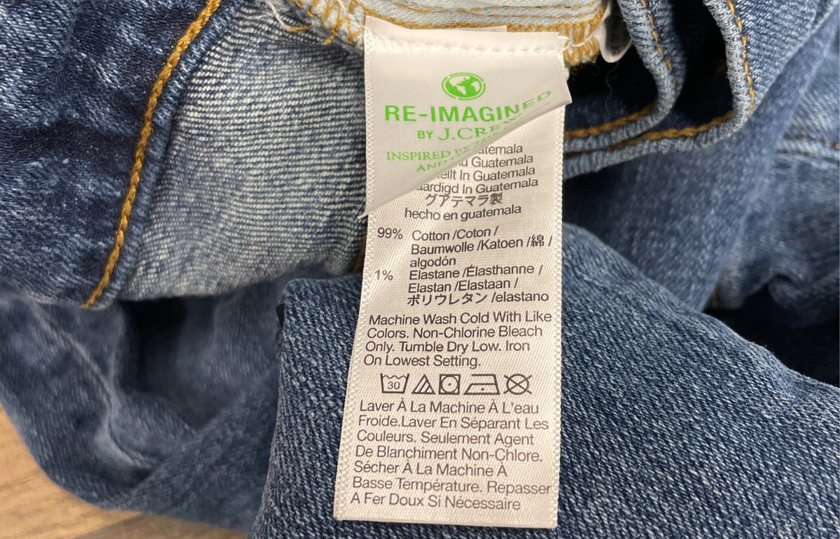 J. Crew Women's Blue Slim Boyfriend Jeans Re-imagined Distressed Sz 31 NWT
