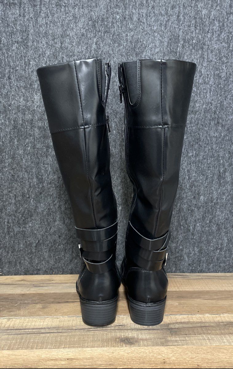 St. John's Bay Douglas Black Riding Boots Women's Size 6.5