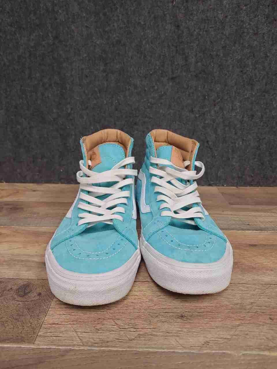 Vans Sk8-Hi Light Blue Aqua Suede High Top Sneakers Men's 8.5 Women's 10