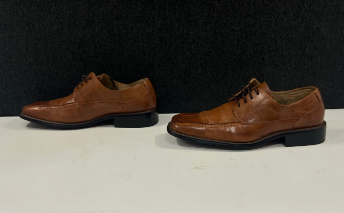Vance Co. Men's Cognac Brown Square Bicycle Toe Lace Up Oxford Shoes Size 9