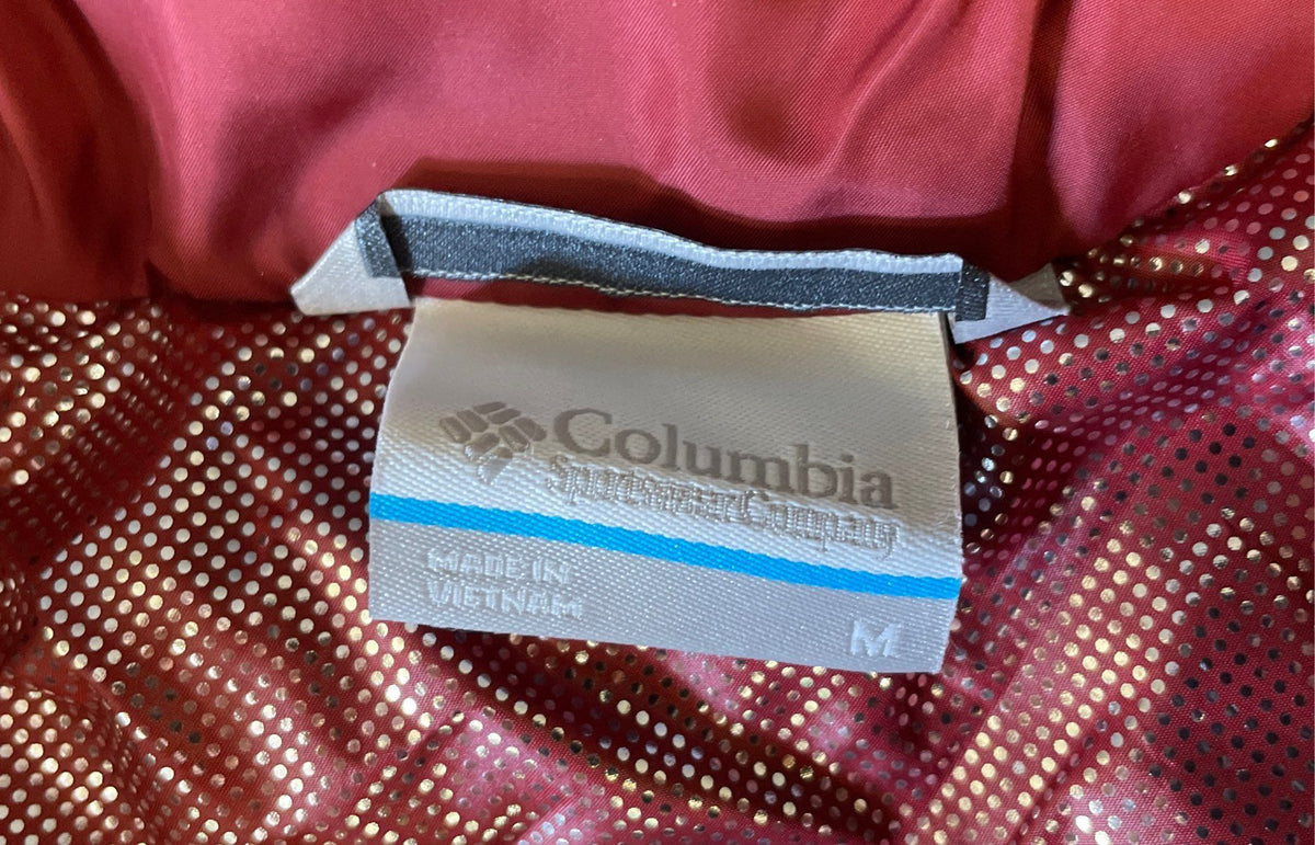 Columbia Men's Delta Ridge Down Puffer Jacket Red Omni-Heat Quilted Sz M