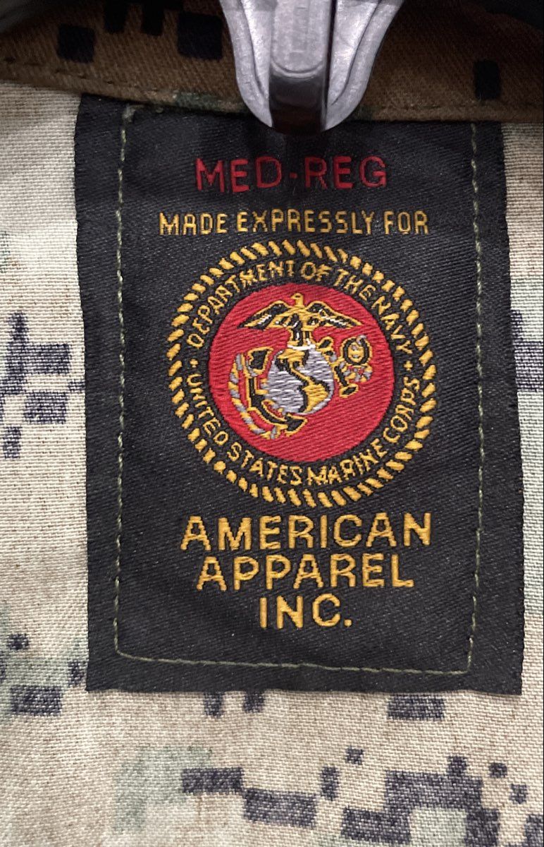 American Apparel USMC Woodland MARPAT Camouflage MCCUU Blouse Jacket Sz Med-Reg