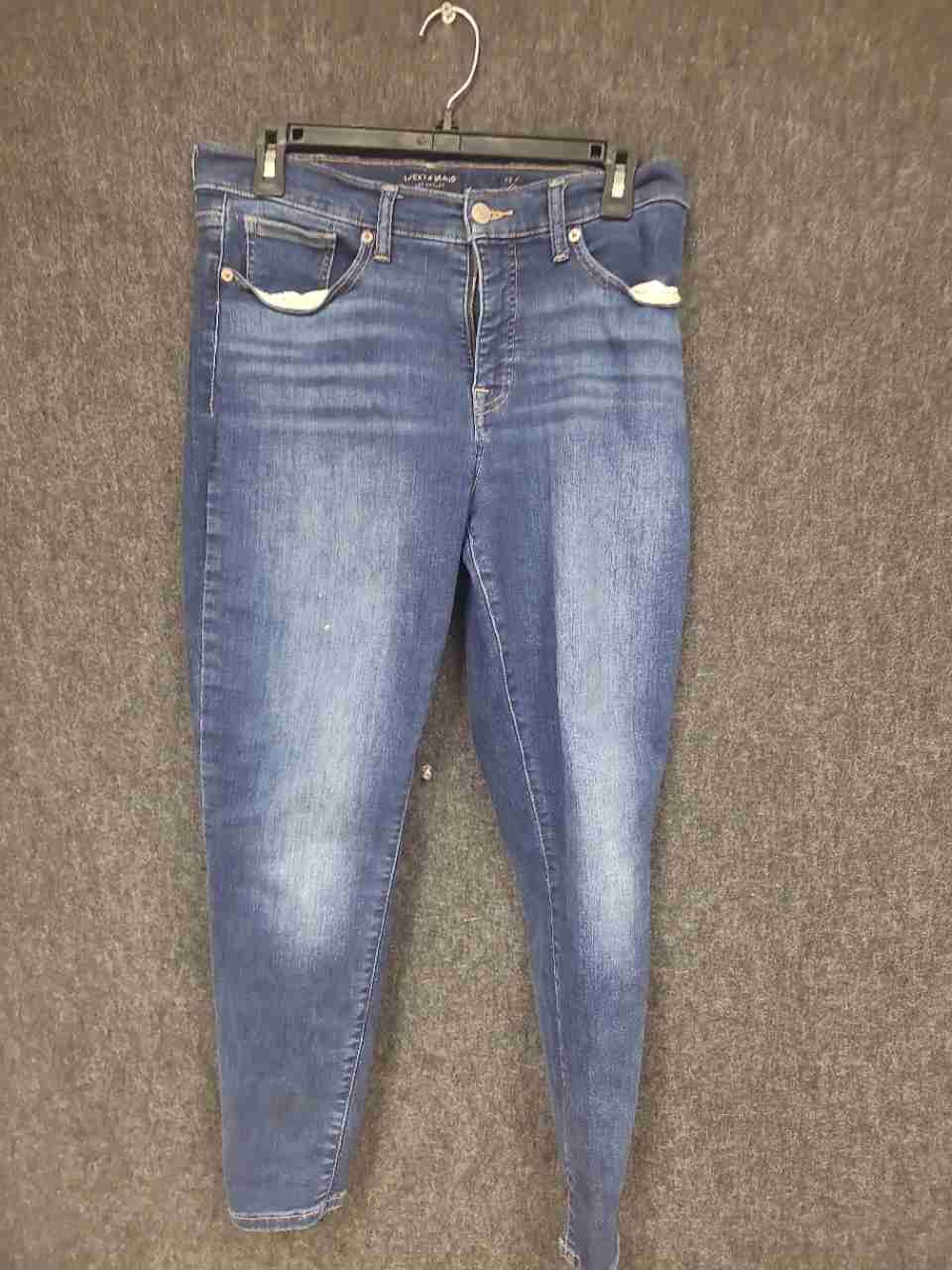 Lucky Brand Women's Blue Skinny Ankle Stretch Denim Jeans Size 12 / 31