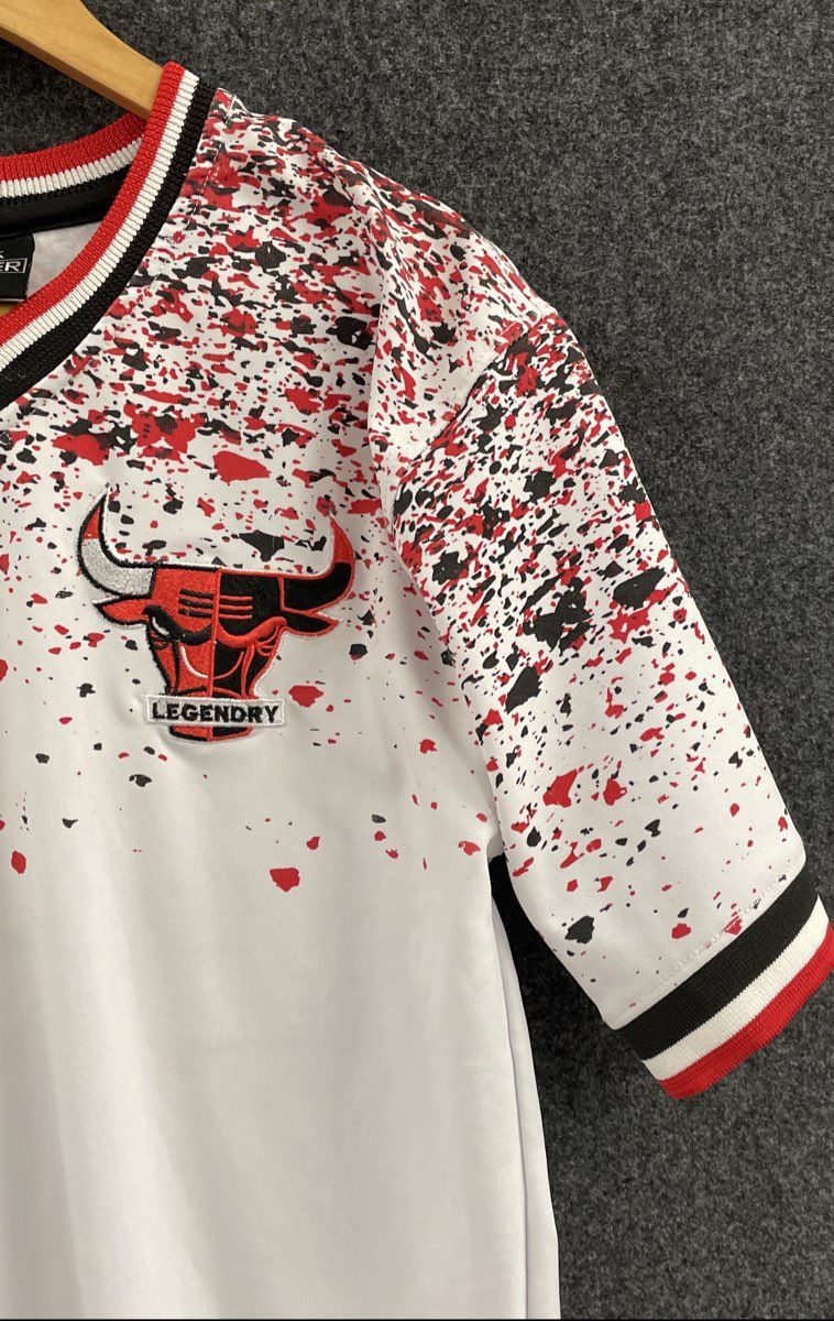 Black Lacquer Boys' White Splatter Jersey Hometown 23 Legendary Sz 14/XL
