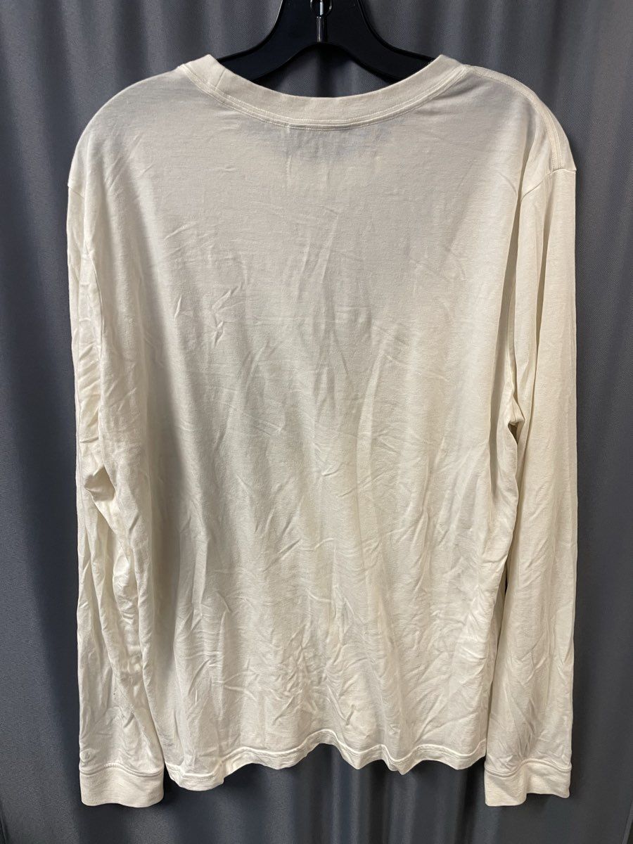 Allbirds Men's Trino Long Sleeve Tee White Lyocell Merino Wool Blend Size L