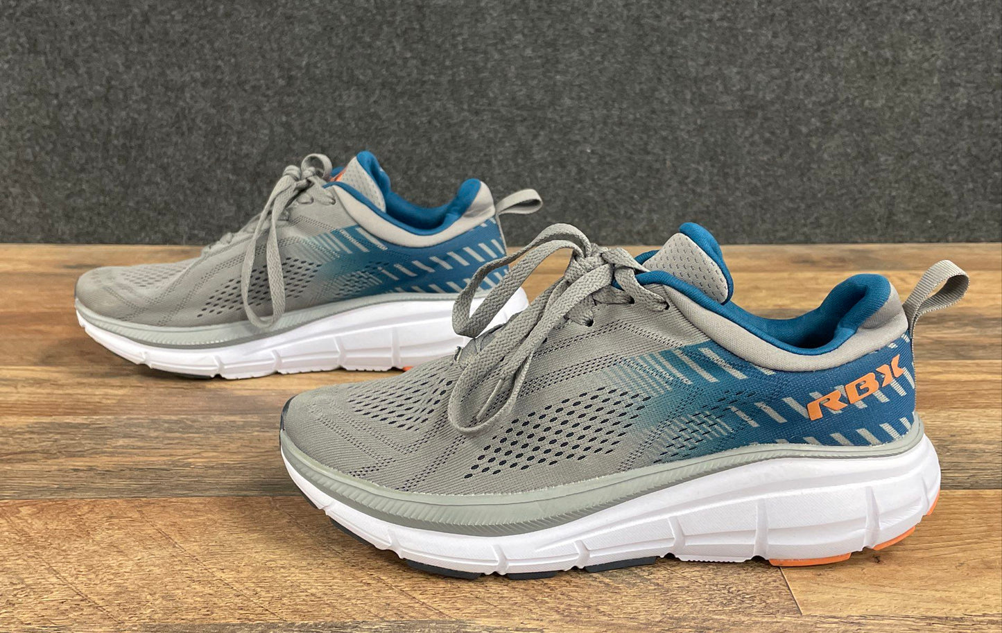 RBX Ascher Grey Blue Orange Athletic Running Sneakers Men's Size 8