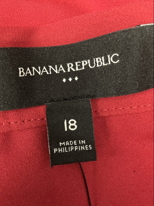 Banana Republic Women's Red Gathered Flowy Maxi Skirt Sz 18 NWT