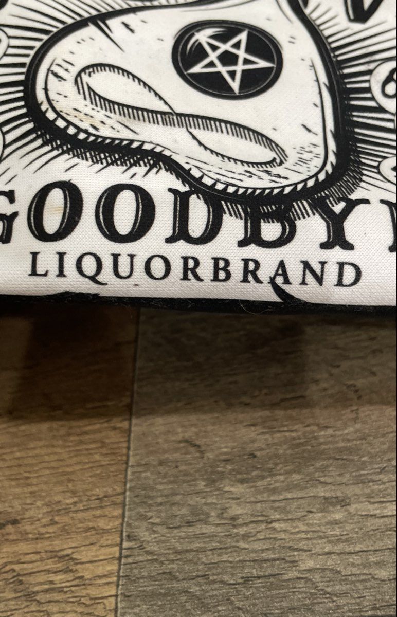 Liquorbrand Black White Ouija Board Spirit Board Crossbody Handbag Goth
