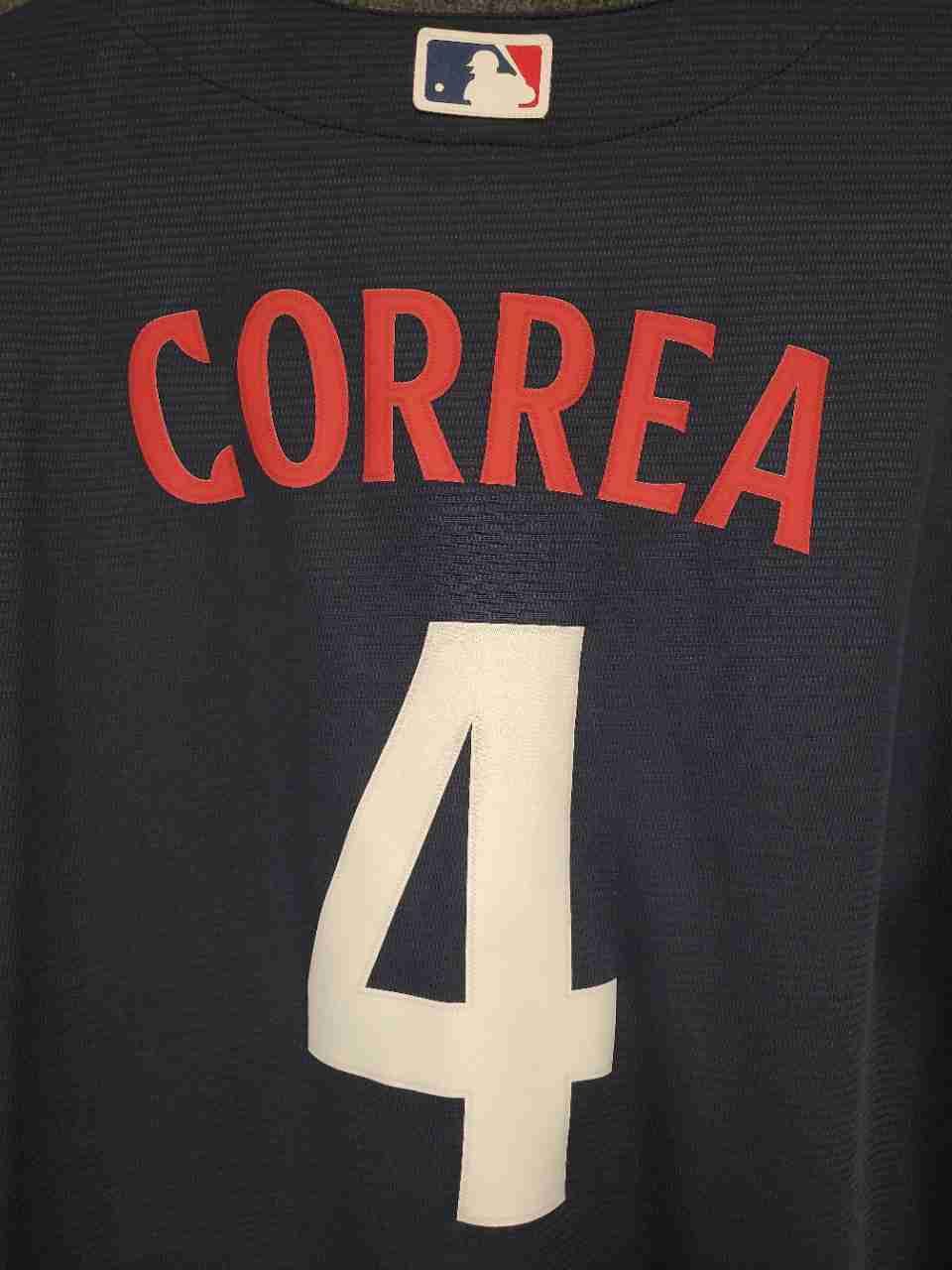 Nike Men's Minnesota Twins Carlos Correa Navy Blue Baseball Jersey Size M