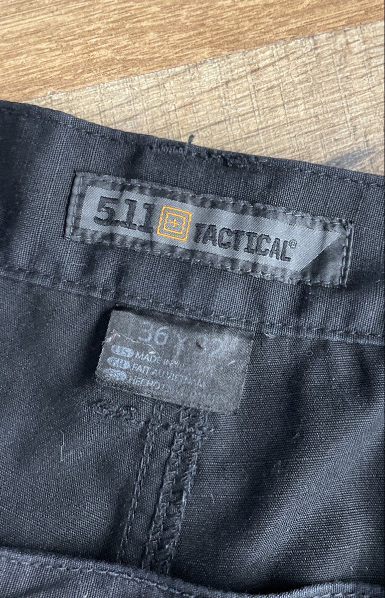 5.11 Tactical Men's Black Ripstop Cargo Pants Utility Strap Size 36x32