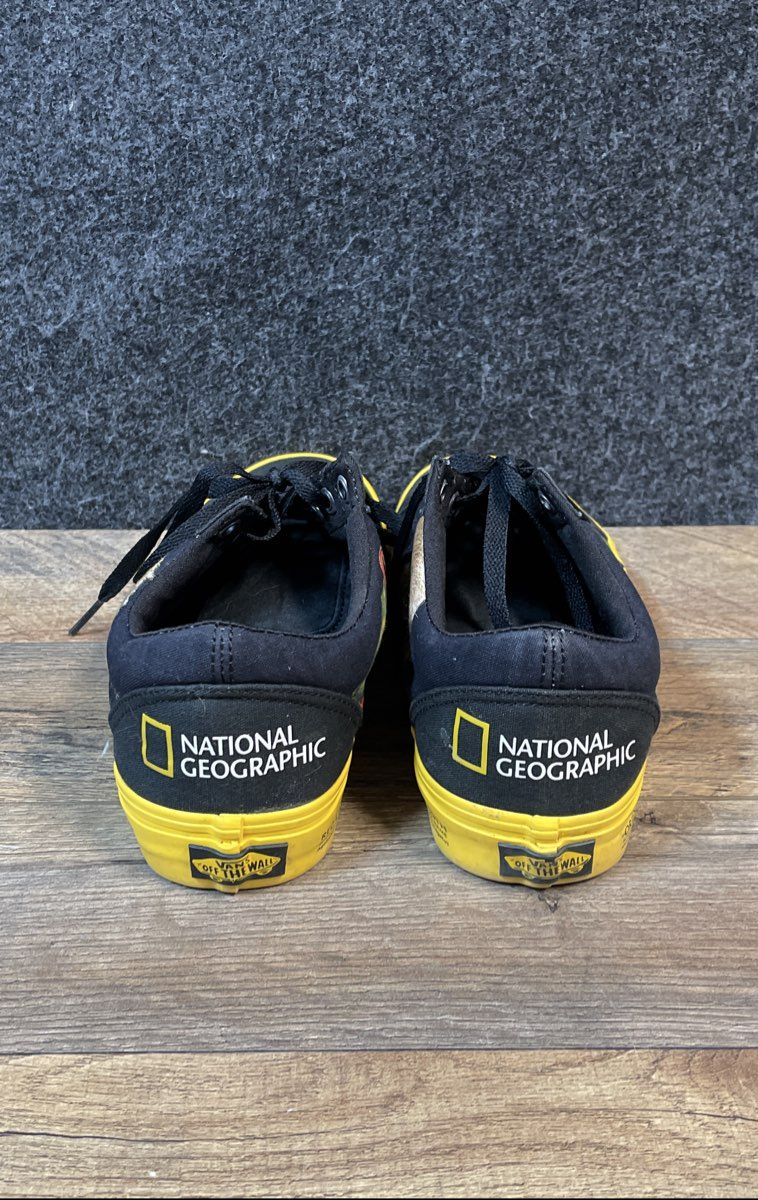 Vans National Geographic Old Skool Animal Prints Black Yellow Men 6 Wmn 7.5 DS